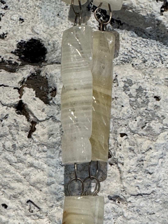 70s Vintage Agate Pendant Necklace - Picture 8 of 13